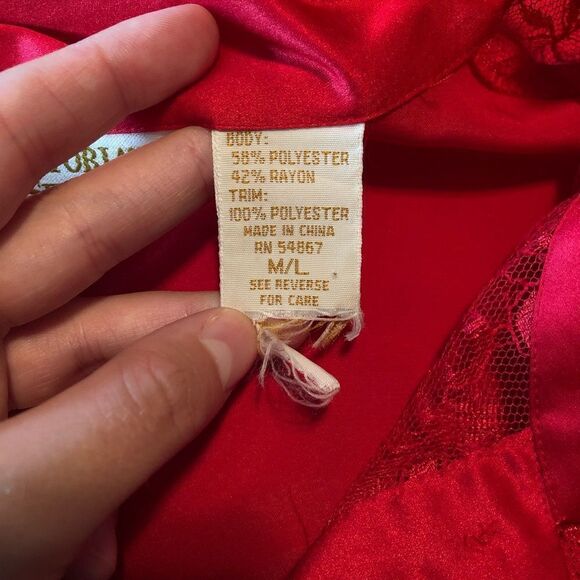 Victoria’s Secret red sleep dress. Long sleeves‎ - Picture 4 of 11